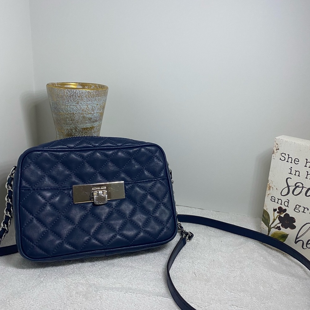Michael Kors Quilted Blue Crossbody